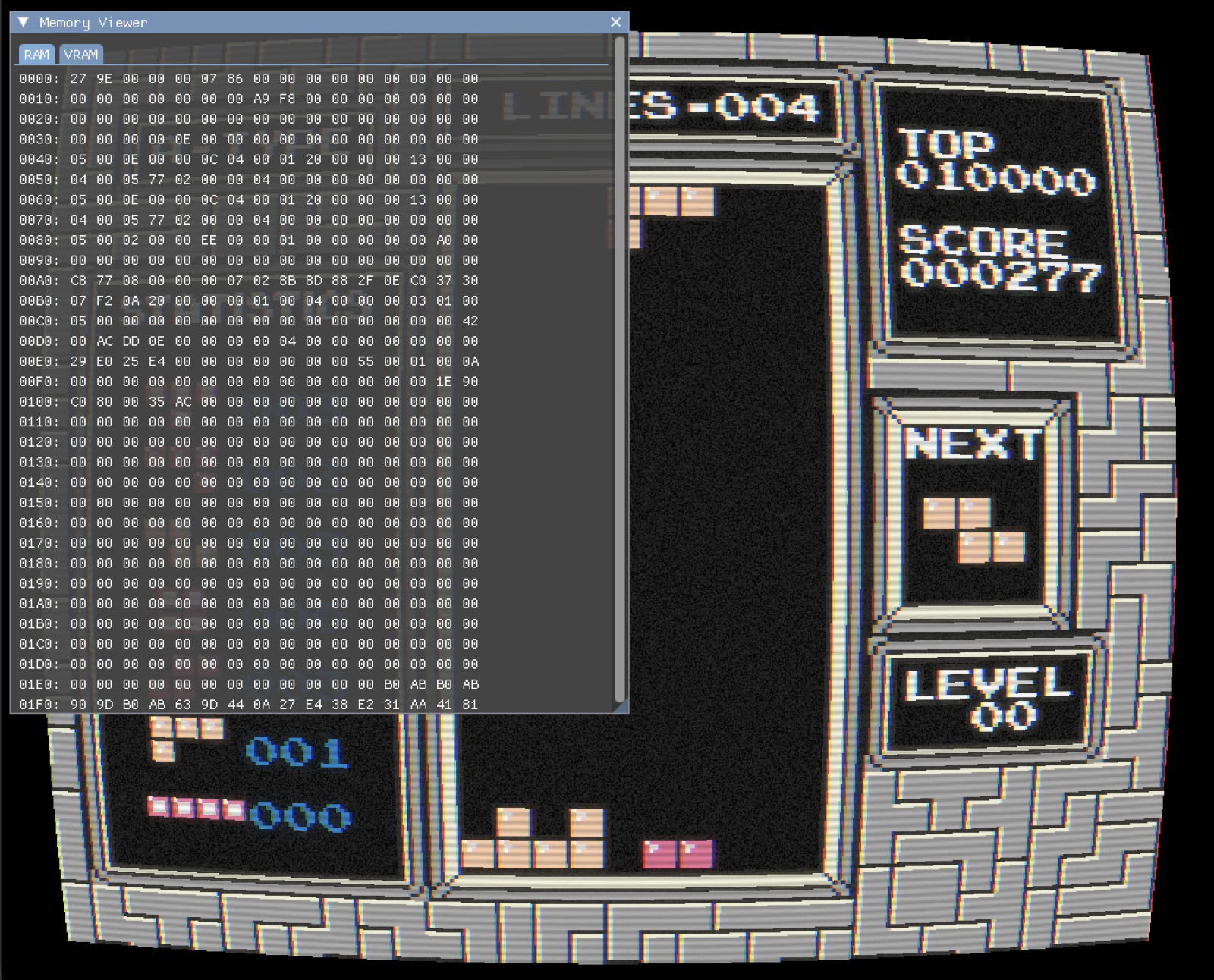 ImGui memory debugging interface